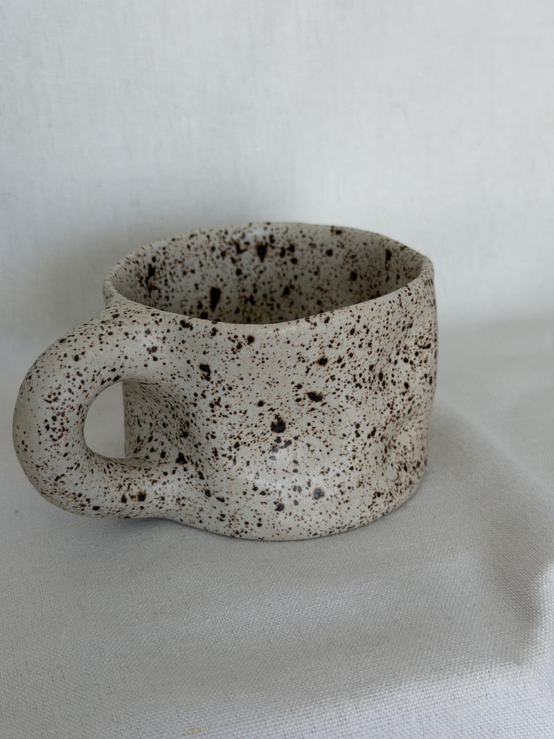 Crush mini mug, a handbuilt ceramic mug, 10 oz