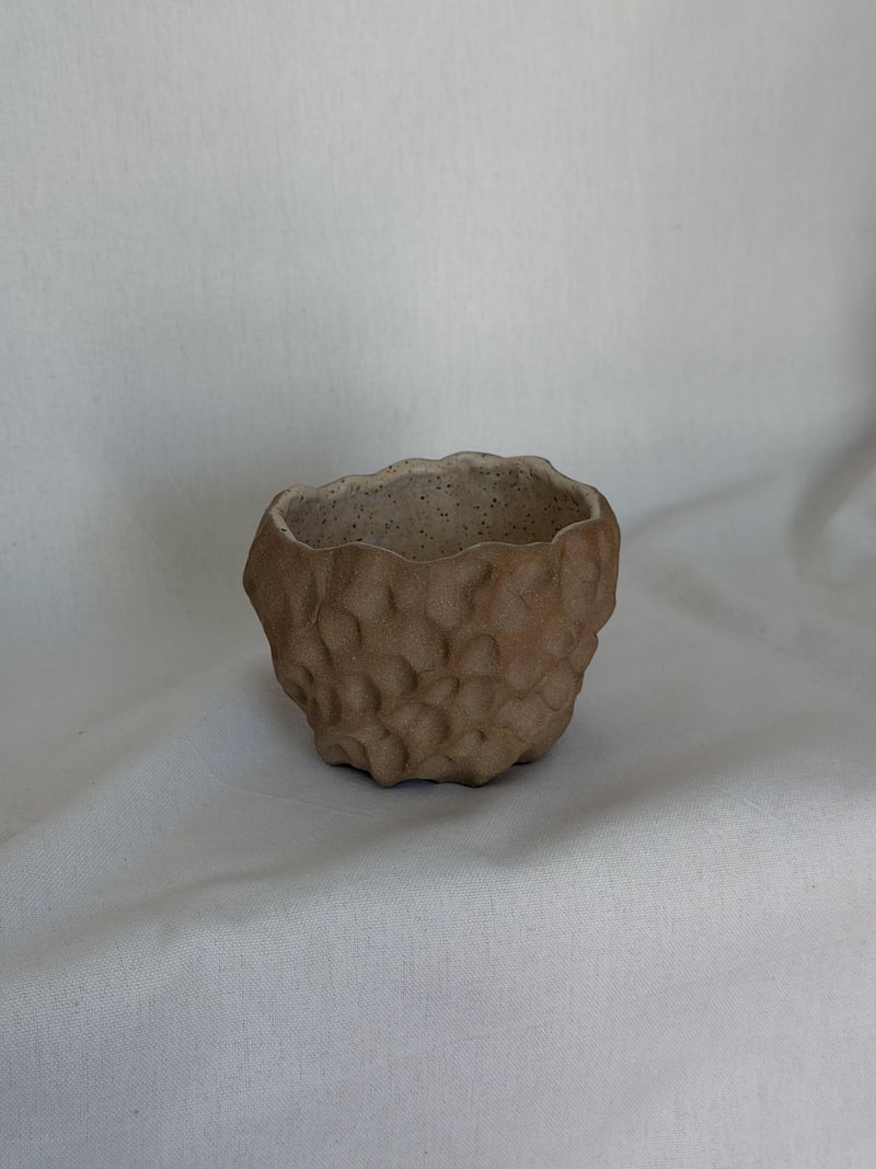 Dune cup, a handbuilt ceramic cup, 10 oz