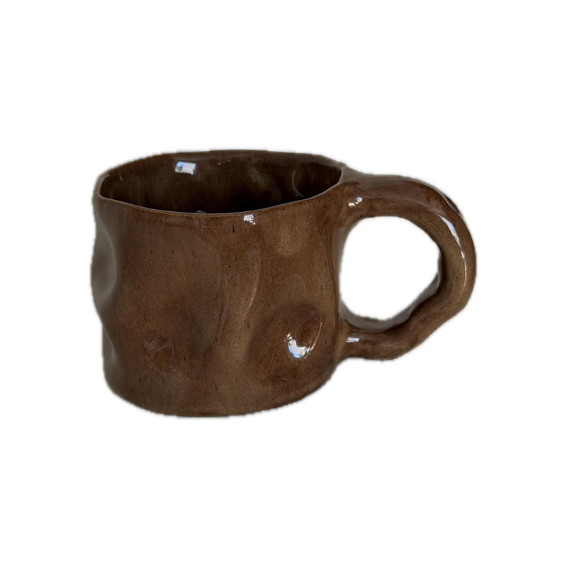 Sculptural mug, a handbuilt ceramic mug, 11 oz