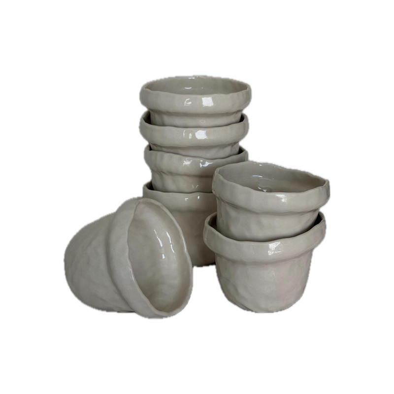 White gloss mug, a handbuilt ceramic cup, 10 oz