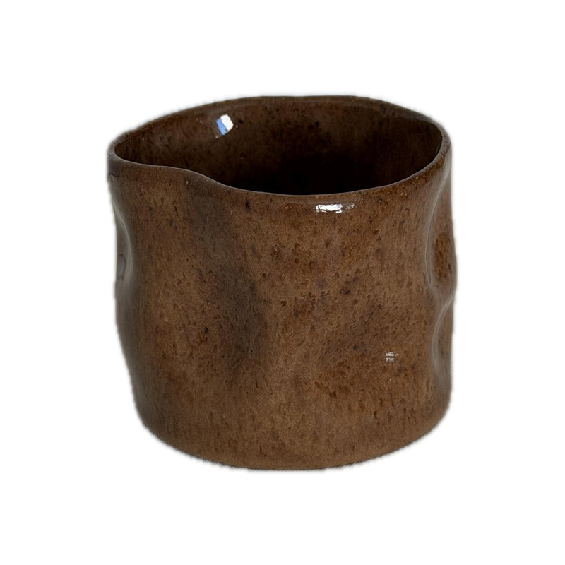 Speckled gloss mug, a handbuilt ceramic cup, 10 oz