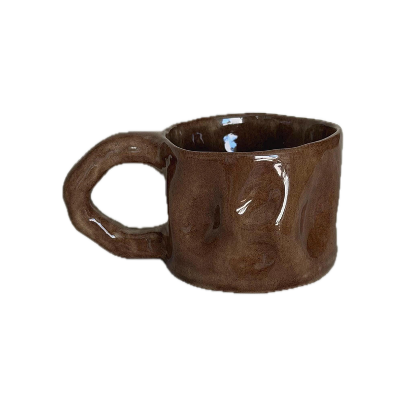 Crush gloss mug, a handbuilt ceramic mug in a crush gloss glaze, 12 oz