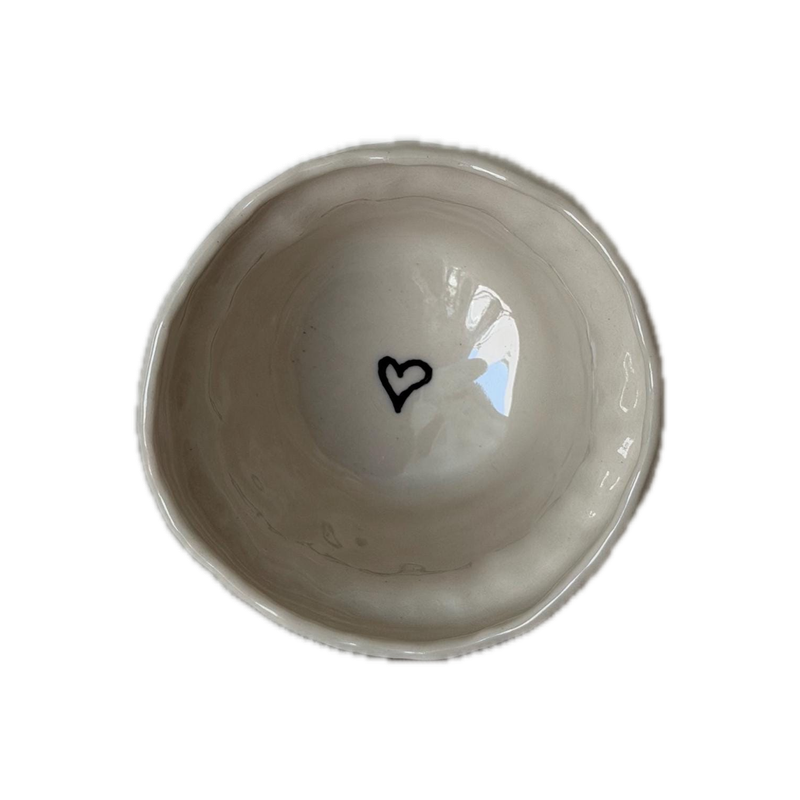 Heartmark cup, a handbuilt ceramic cup, 10 oz