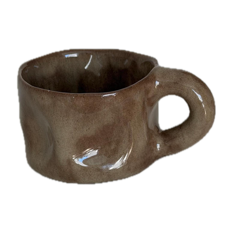 Crush gloss mug, a handbuilt ceramic mug in a crush gloss glaze, 12 oz