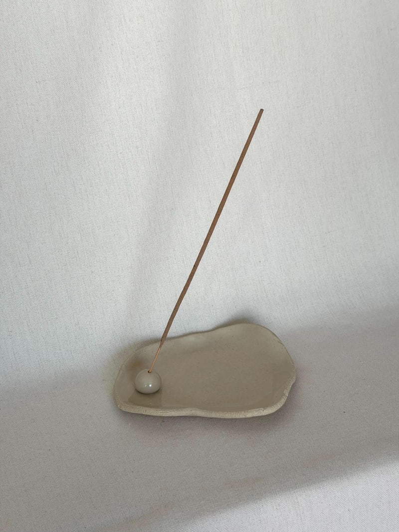 Incense holder, sculptural incense stick holder, a handbuilt ceramic piece
