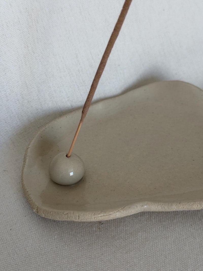 Incense holder, sculptural incense stick holder, a handbuilt ceramic piece