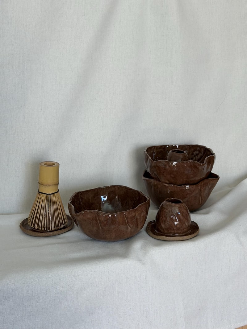 Matcha set, a handbuilt ceramic set