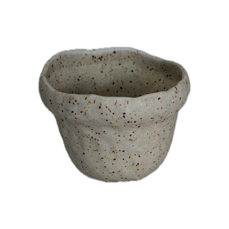 Matte stoneware cup, a handbuilt ceramic cup, 10 oz
