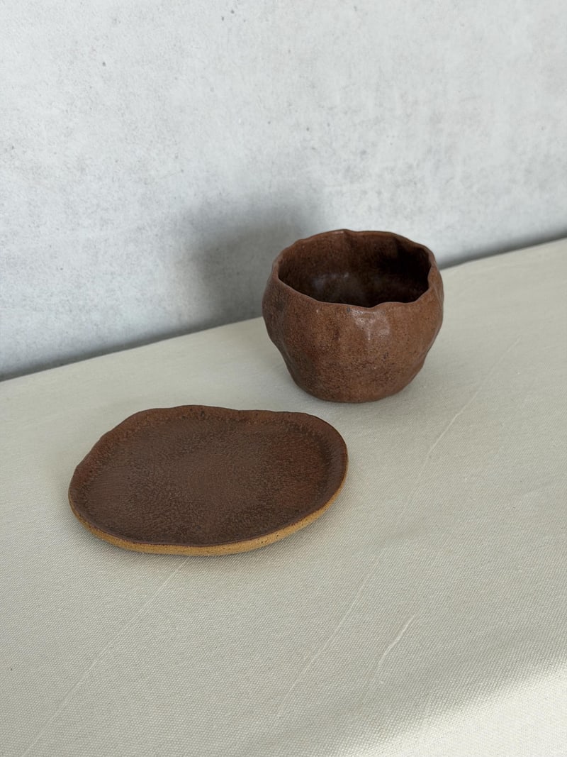 Espresso set, a handbuilt ceramic set, 7 oz
