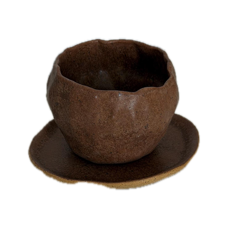 Espresso set, a handbuilt ceramic set, 7 oz