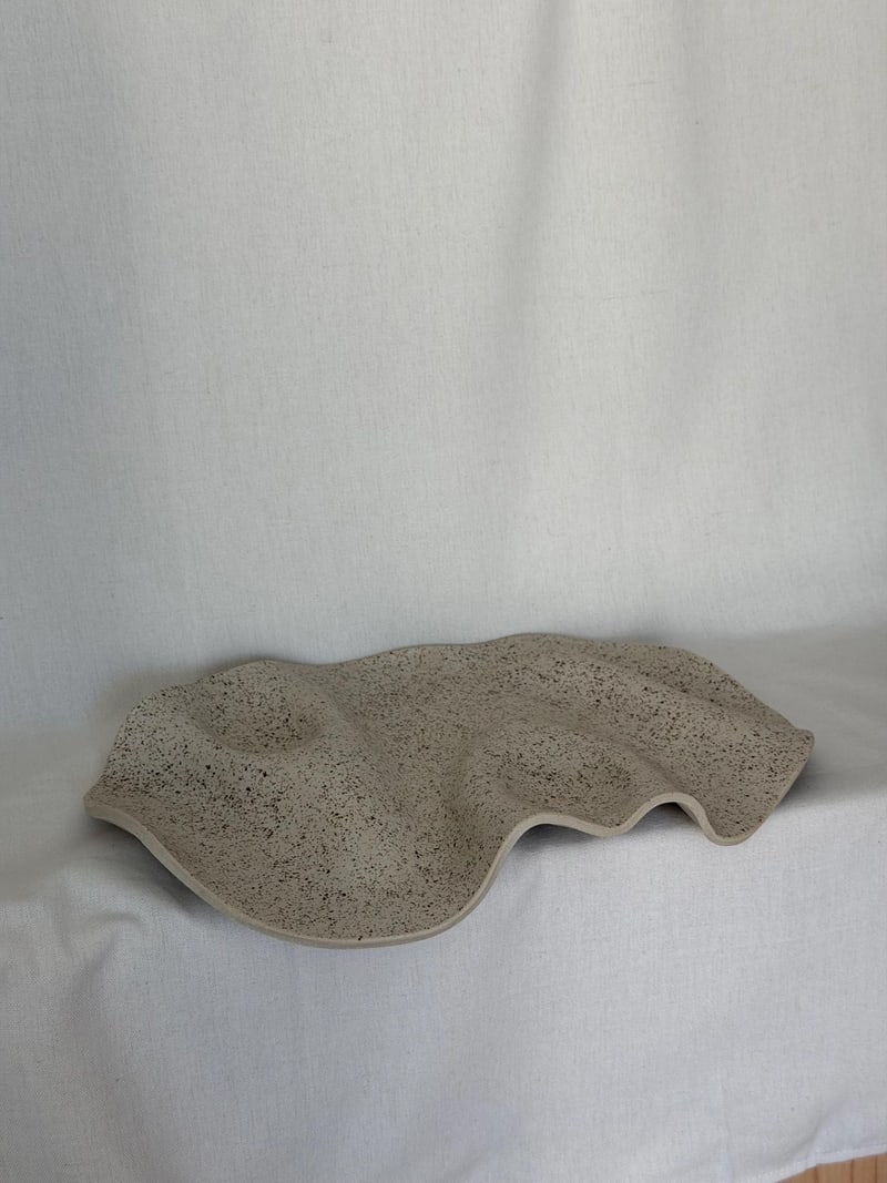 Serving platter, 9.75 x 13 in, a handbuilt ceramic platter