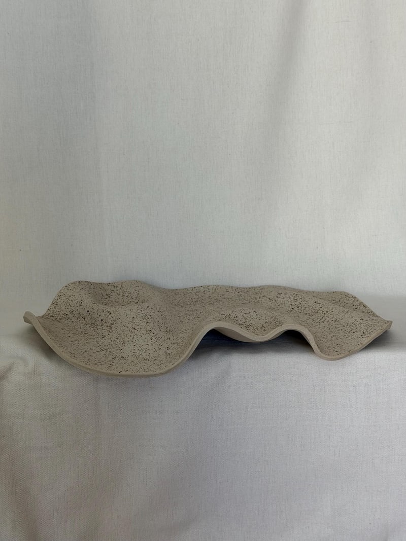 Serving platter, 9.75 x 13 in, a handbuilt ceramic platter