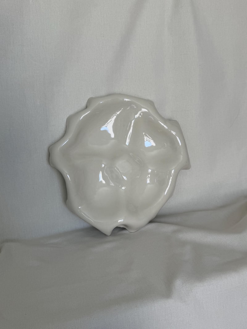 Serving platter, a handbuilt ceramic platter, 10 x 10 x 1.5 in