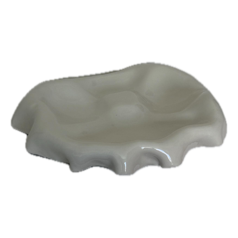 Serving platter, a handbuilt ceramic platter, 10 x 10 x 1.5 in