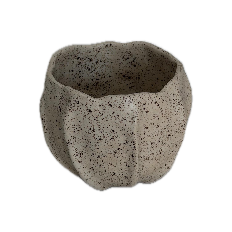 Wrinkle matte cup, a handbuilt ceramic cup, 10 oz